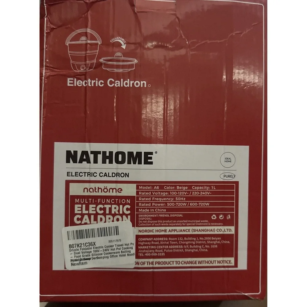 Nathome Multi-function Electric Caldron Collapsible Silicone